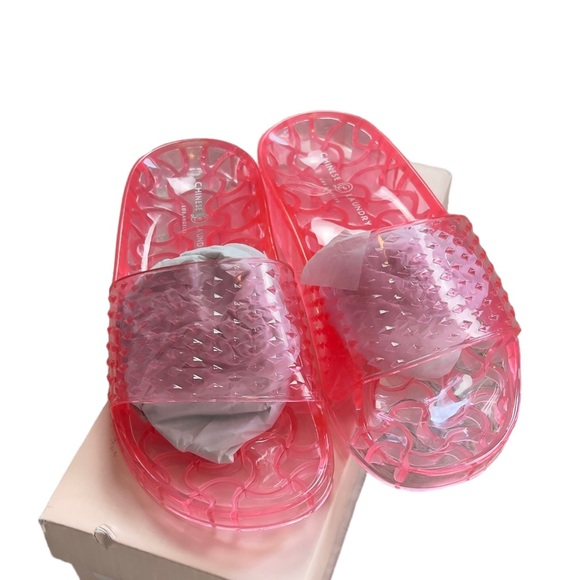 lCHINESE LAUNDRY PINK GLOW UP JELLY SANDAL - SIZE 7 - NIB! - Picture 2 of 11